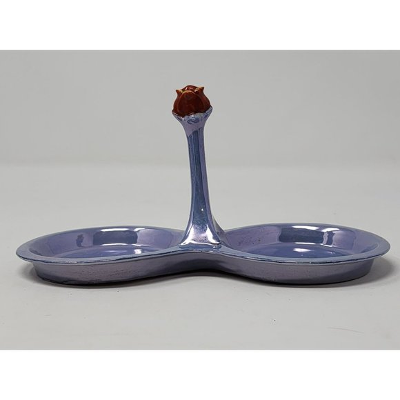 Vintage Porcelain‎ Hand Painted Made In Japan Salt & Pepper Shaker Tray Blue - Picture 4 of 10